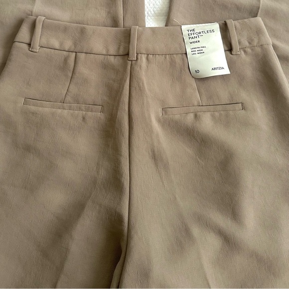 NWT💕 Aritzia The Effortless Pant Wider* Crepette - Nomad Taupe - Picture 4 of 7